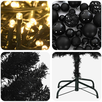 Artificial Slim Christmas Tree with Bauble 180 cm 300 LEDs