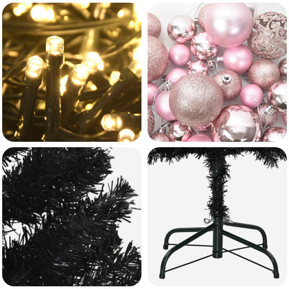 Artificial Slim Christmas Tree with Bauble 180 cm 300 LEDs