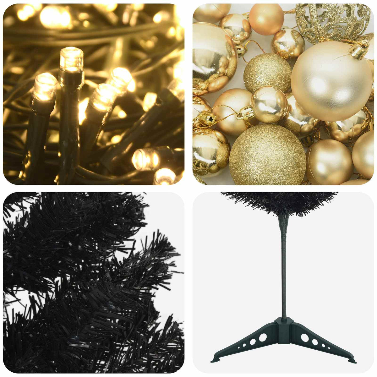 Artificial Slim Christmas Tree with Bauble 150 cm 150 LEDs