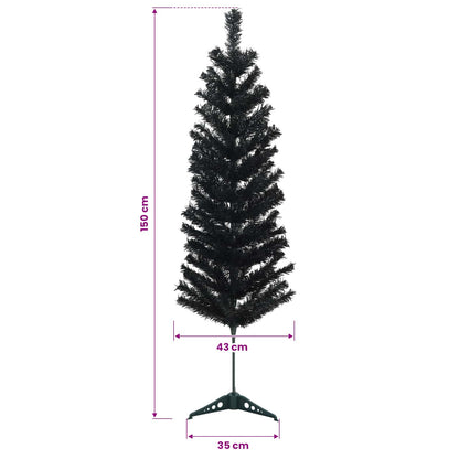 Artificial Slim Christmas Tree with Bauble 150 cm 150 LEDs