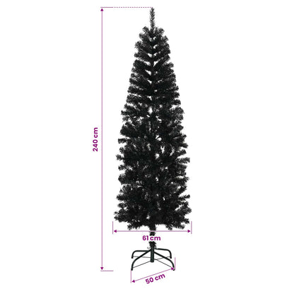 Artificial Slim Christmas Tree with Bauble 240 cm 300 LEDs