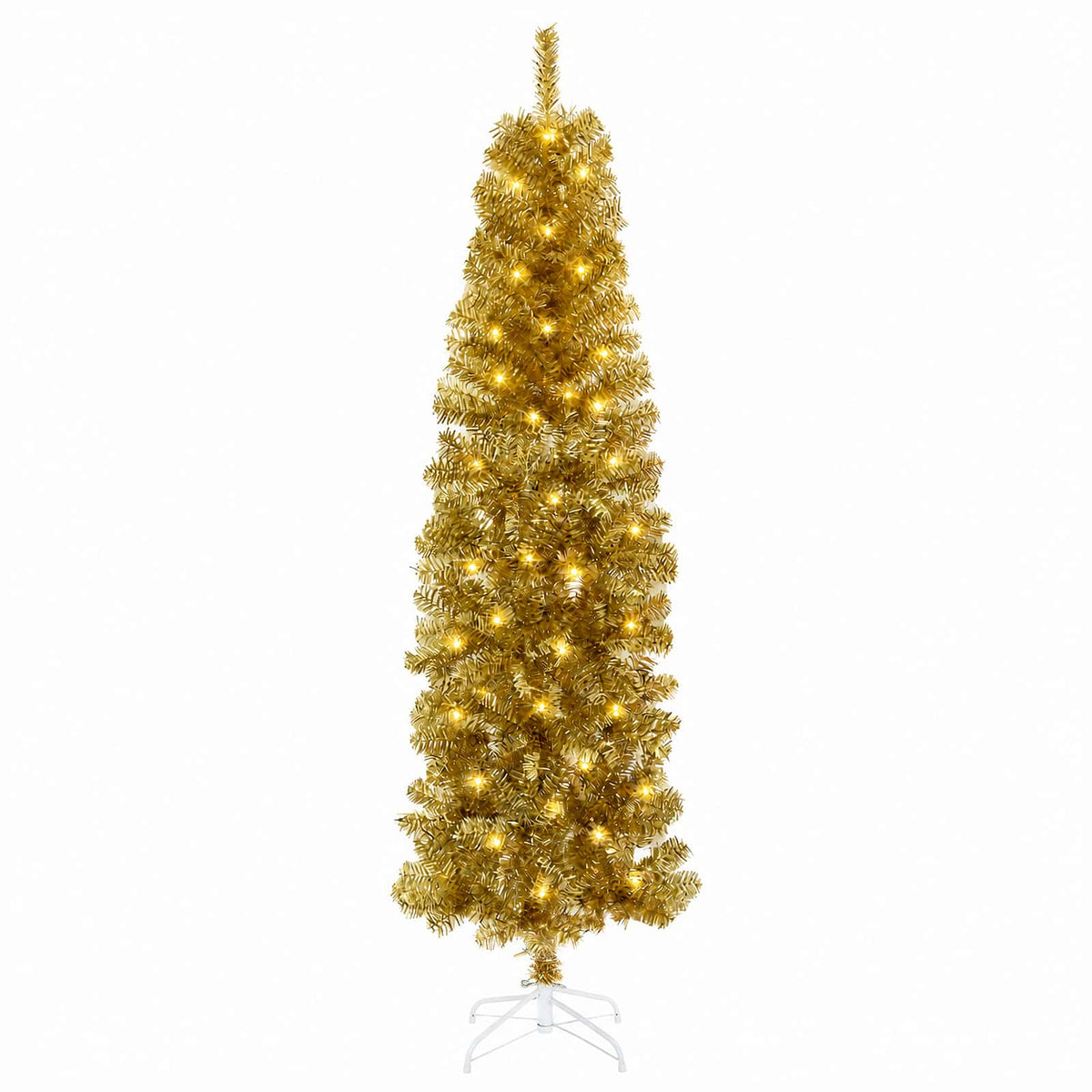 Artificial Slim Christmas Tree 180 cm 300 LEDs Warm White