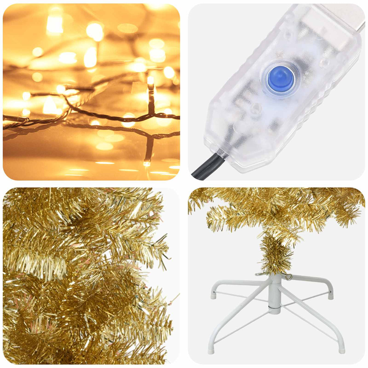 Artificial Slim Christmas Tree with Bauble 180 cm 300 LEDs