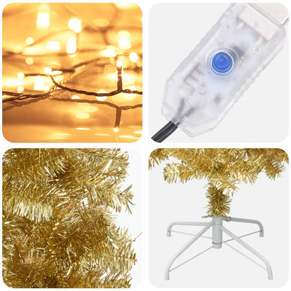 Artificial Slim Christmas Tree with Bauble 180 cm 300 LEDs