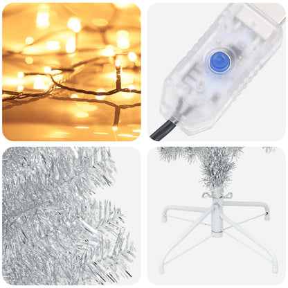 Artificial Slim Christmas Tree 180 cm 300 LEDs Warm White