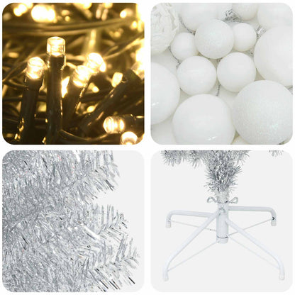 Artificial Slim Christmas Tree with Bauble 180 cm 300 LEDs