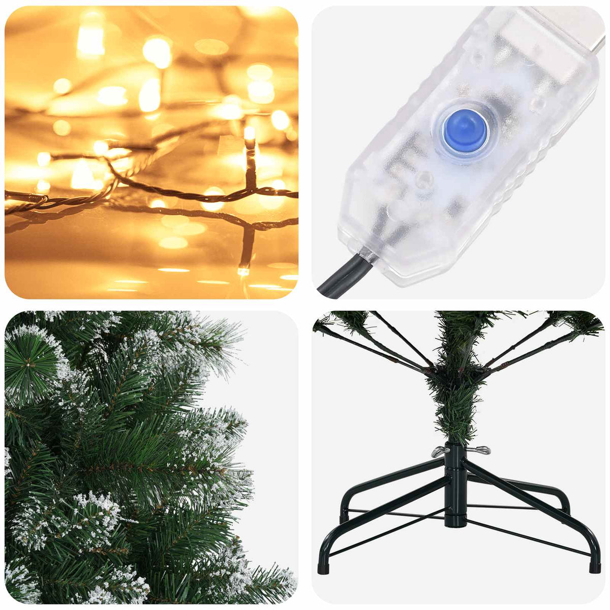 Artificial Christmas Tree 120 cm 150 LEDs Warm White