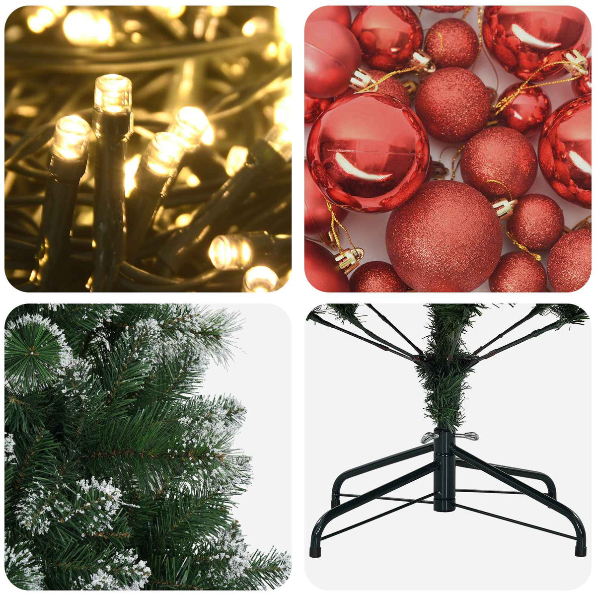 Artificial Christmas Tree with Bauble 120 cm 150 LEDs