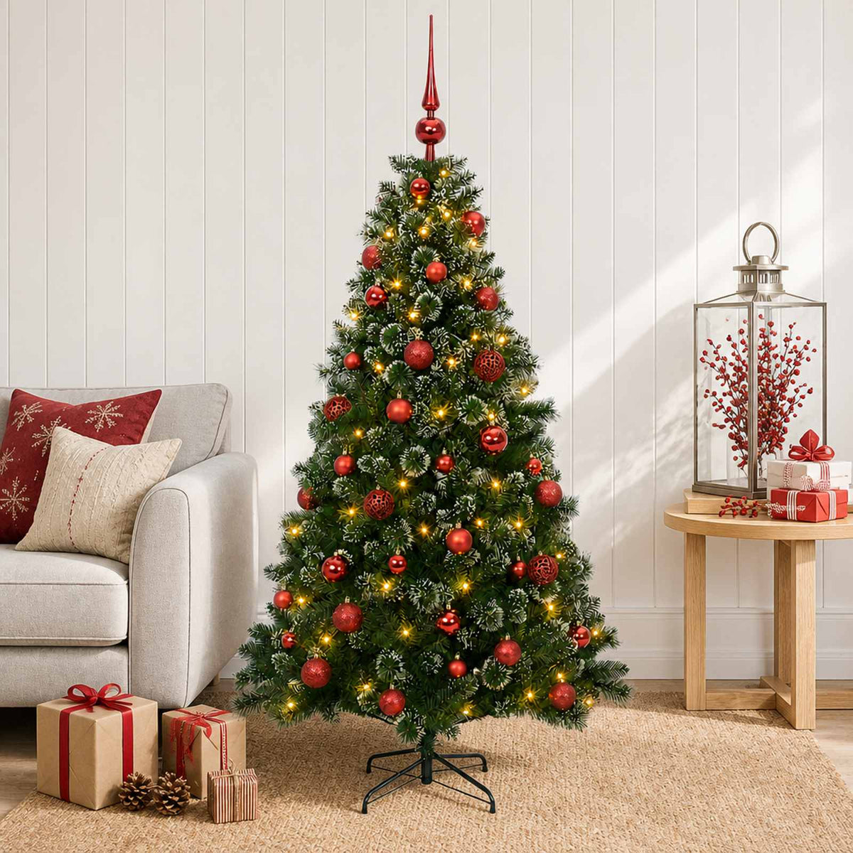Artificial Christmas Tree with Bauble 120 cm 150 LEDs