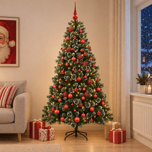 Artificial Christmas Tree with Bauble 210 cm 300 LEDs