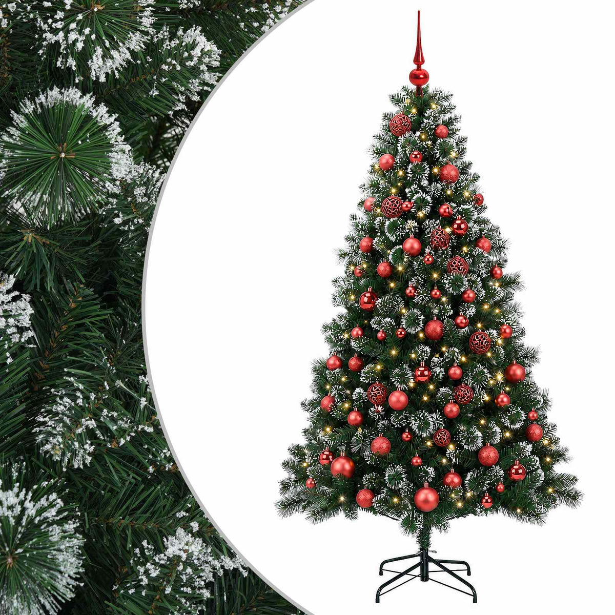 Artificial Christmas Tree with Bauble 210 cm 300 LEDs