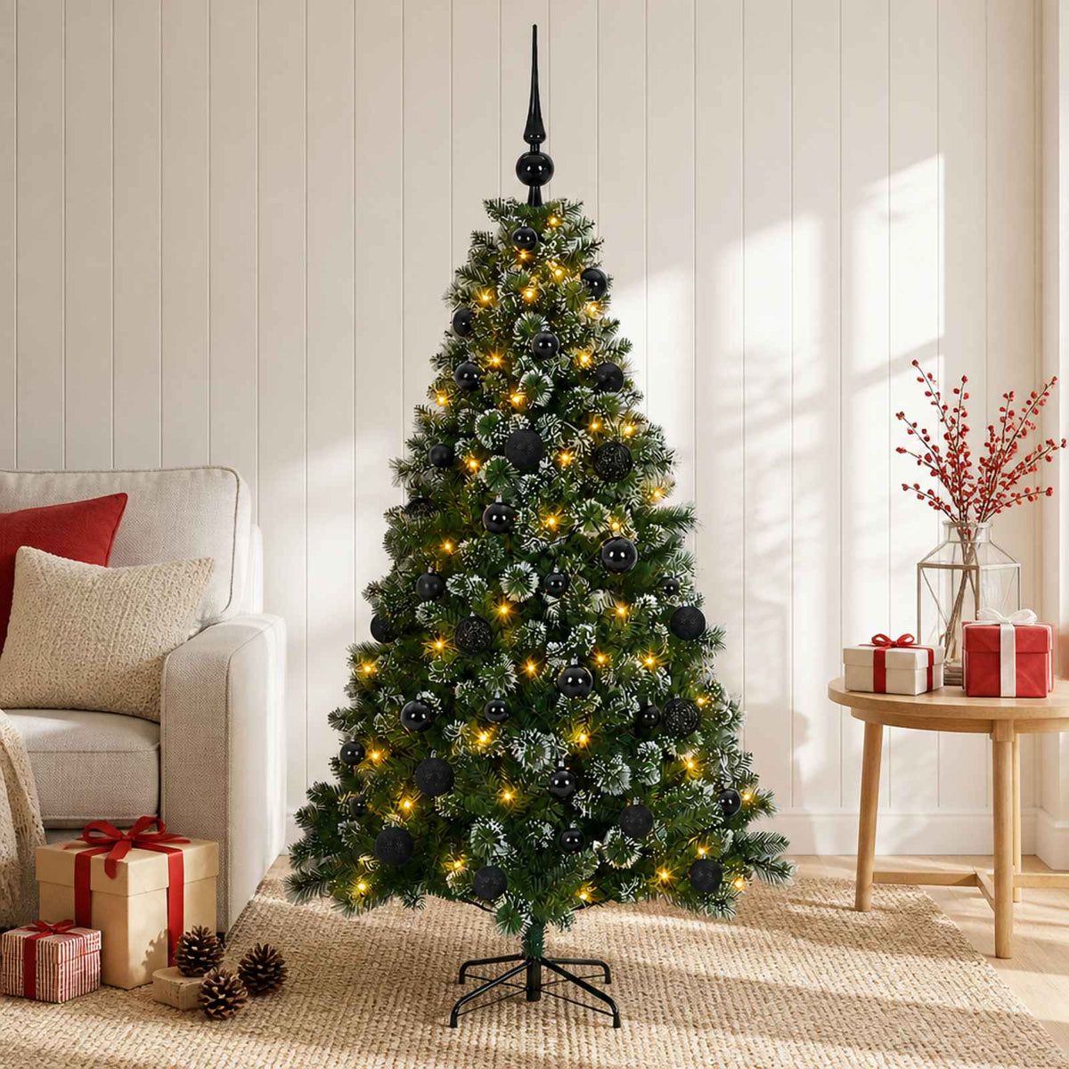 Artificial Christmas Tree with Bauble 120 cm 150 LEDs