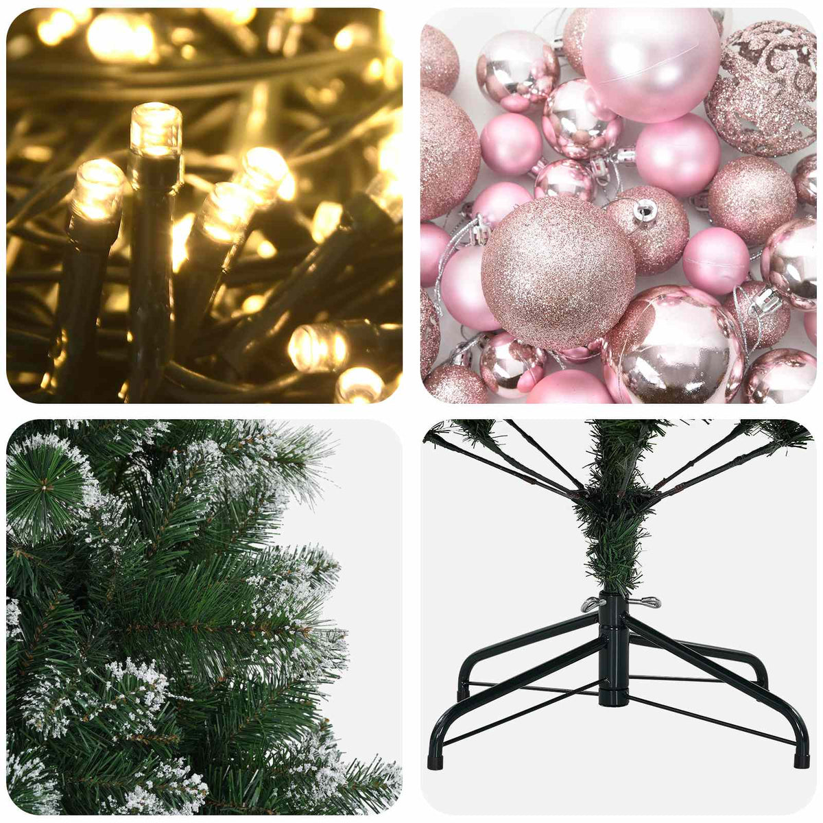 Artificial Christmas Tree with Bauble 120 cm 150 LEDs