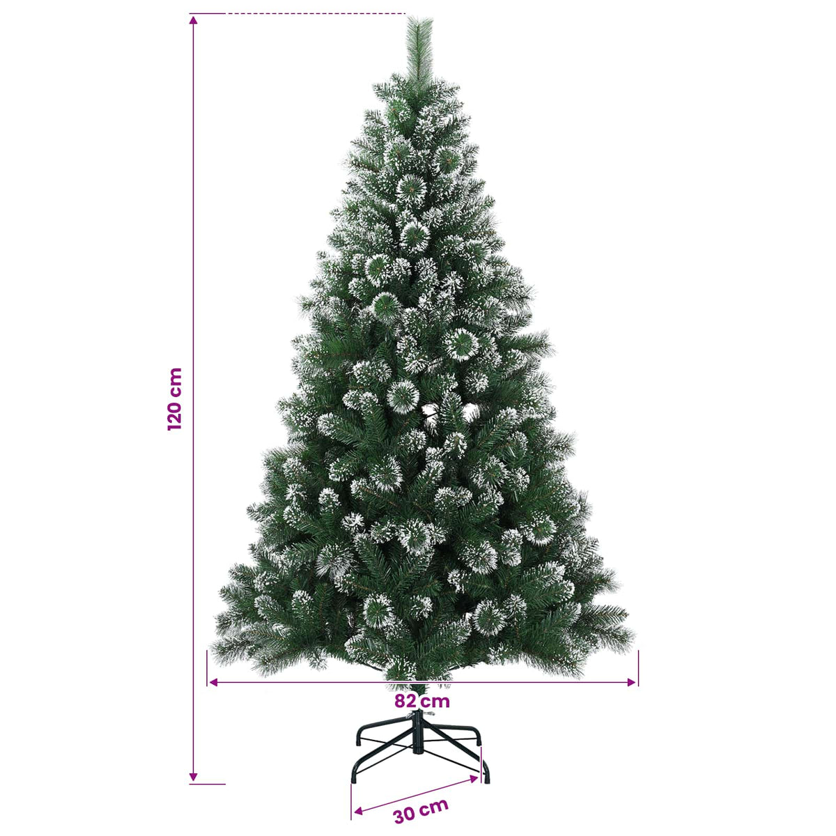 Artificial Christmas Tree with Bauble 120 cm 150 LEDs