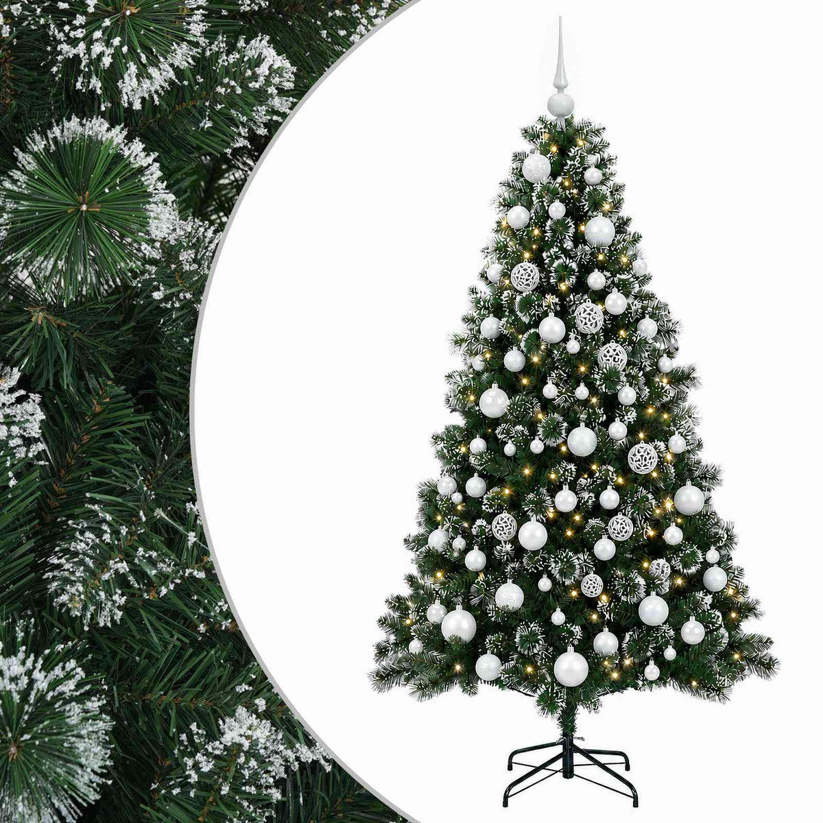 Artificial Christmas Tree with Bauble 210 cm 300 LEDs