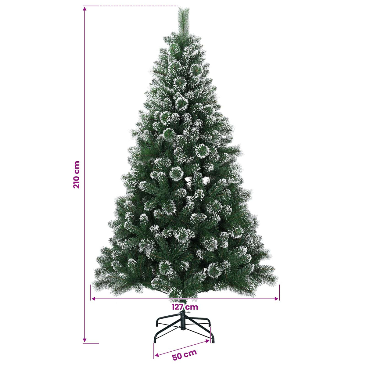 Artificial Christmas Tree with Bauble 210 cm 300 LEDs