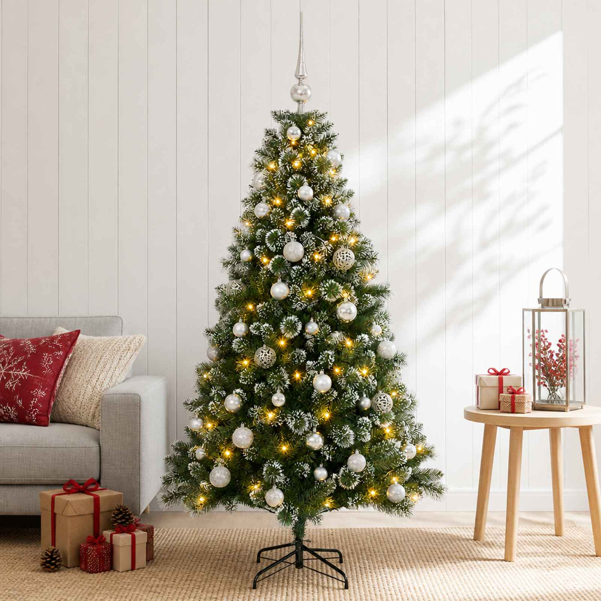 Artificial Christmas Tree with Bauble 120 cm 150 LEDs