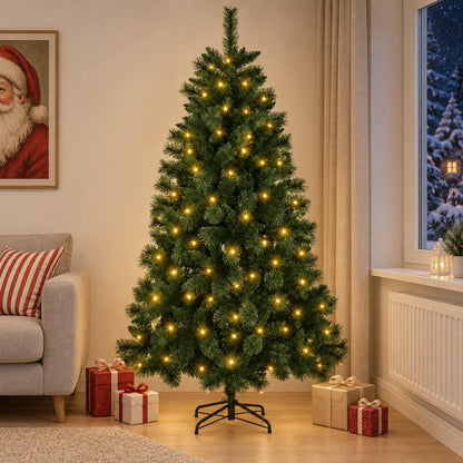 Artificial Christmas Tree 210 cm 300 LEDs Warm White