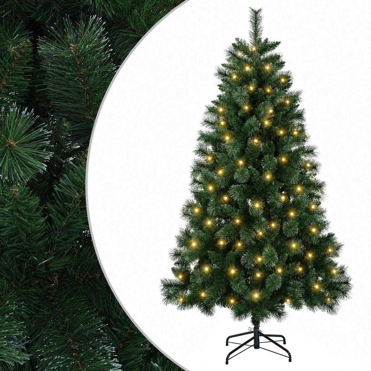Artificial Christmas Tree 150 cm 150 LEDs Warm White