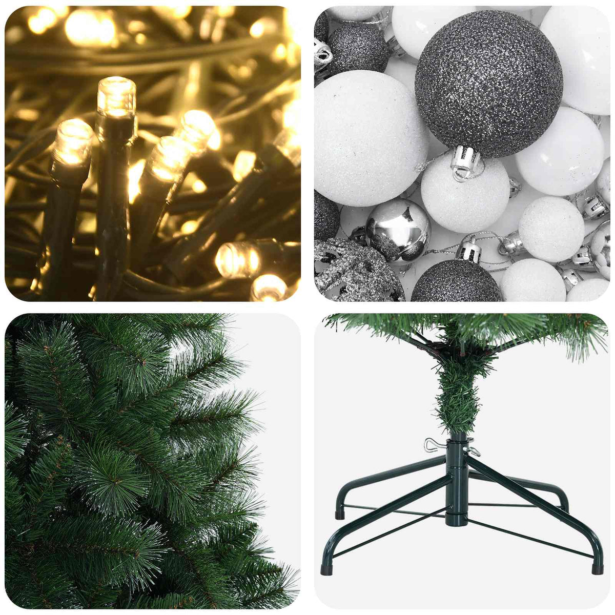 Artificial Christmas Tree with Bauble 120 cm 150 LEDs