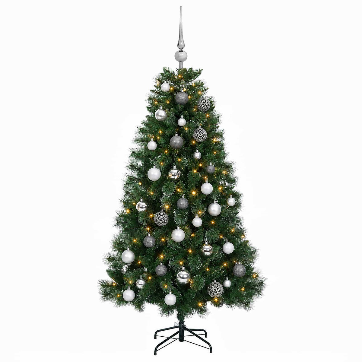 Artificial Christmas Tree with Bauble 150 cm 150 LEDs