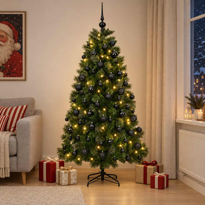 Artificial Christmas Tree with Bauble 210 cm 300 LEDs