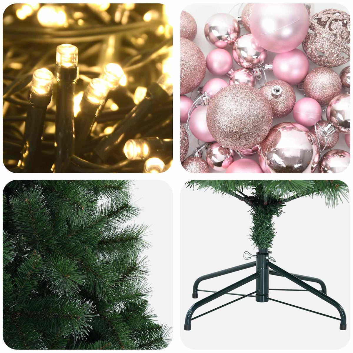 Artificial Christmas Tree with Bauble 180 cm 300 LEDs