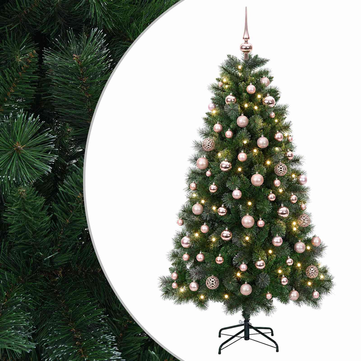 Artificial Christmas Tree with Bauble 210 cm 300 LEDs