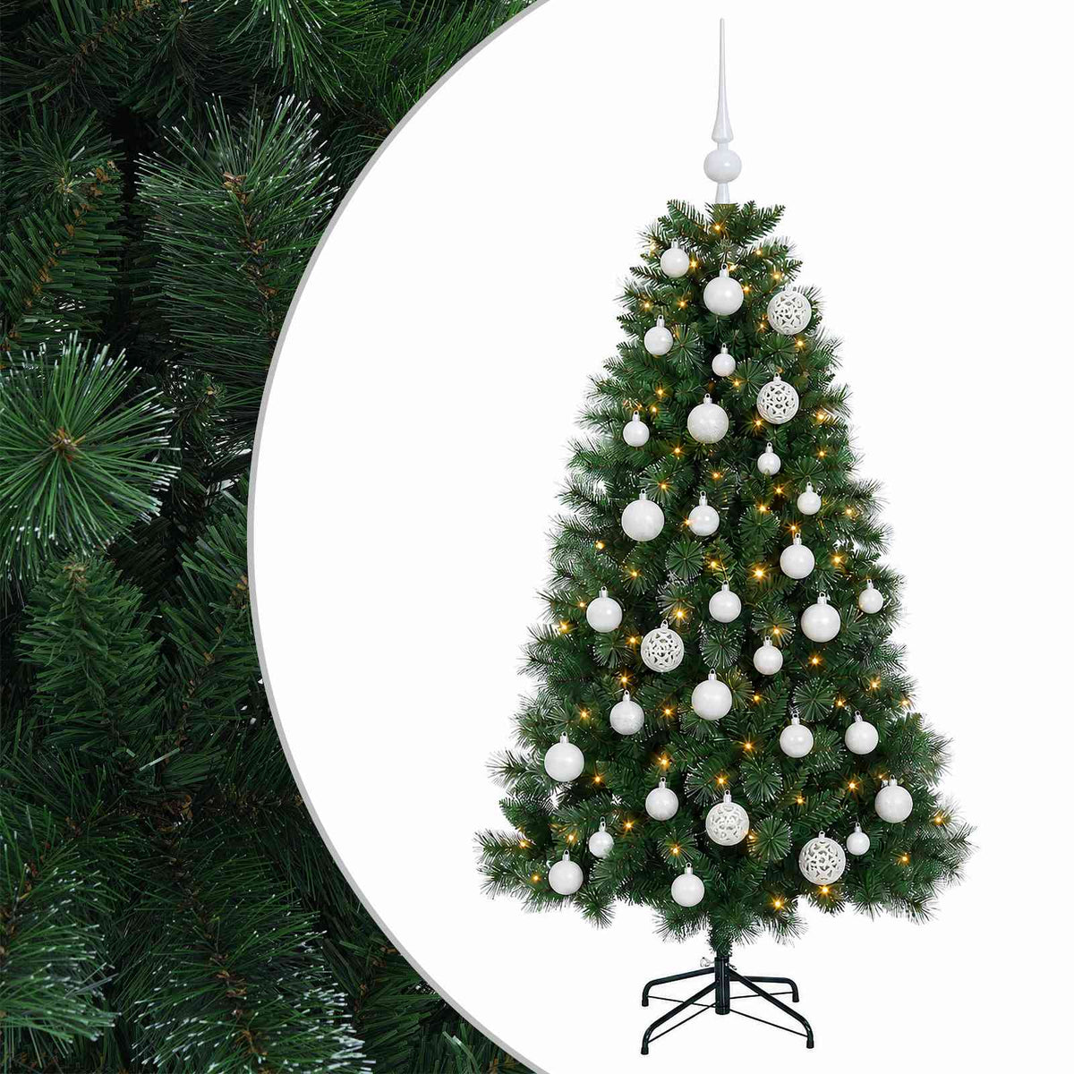 Artificial Christmas Tree with Bauble 120 cm 150 LEDs