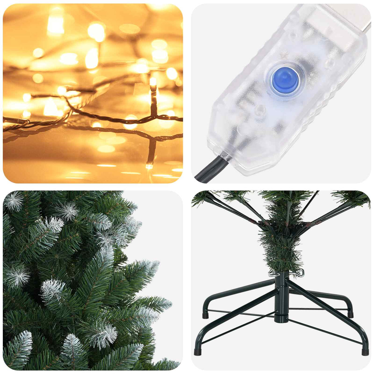Artificial Christmas Tree 120 cm 150 LEDs Warm White