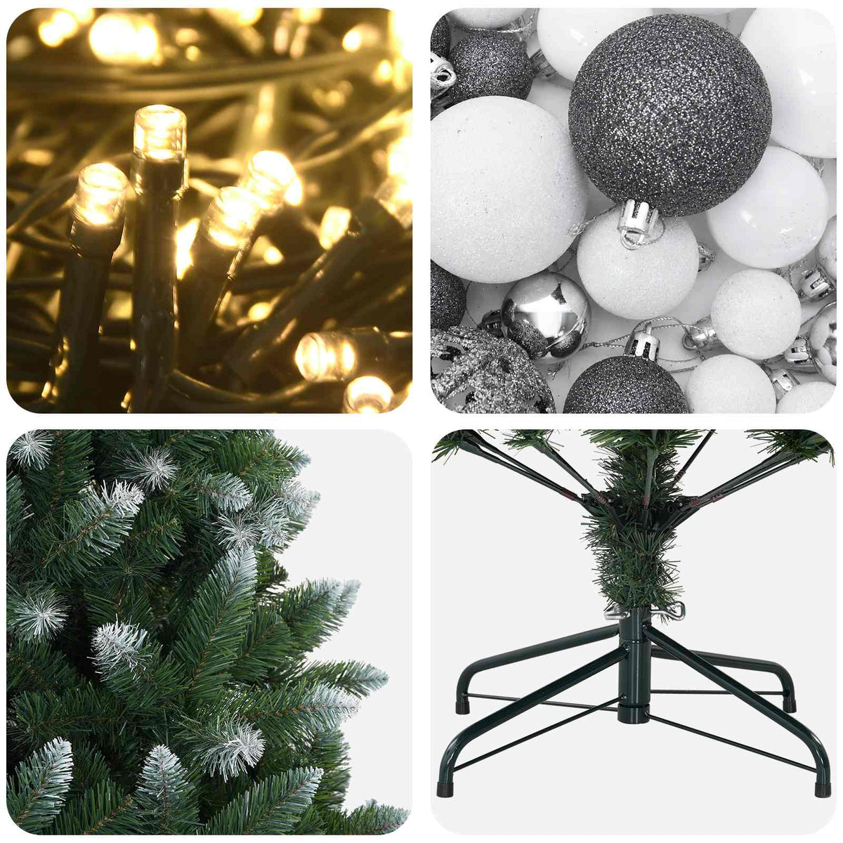 Artificial Christmas Tree with Bauble 120 cm 150 LEDs