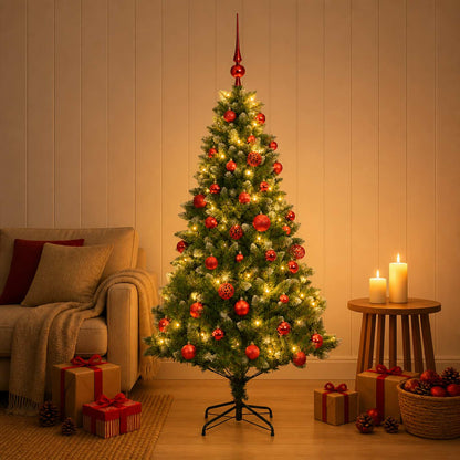 Artificial Christmas Tree with Bauble 150 cm 150 LEDs