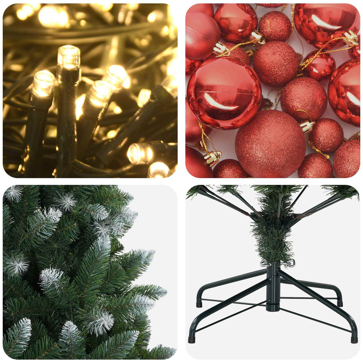 Artificial Christmas Tree with Bauble 240 cm 300 LEDs