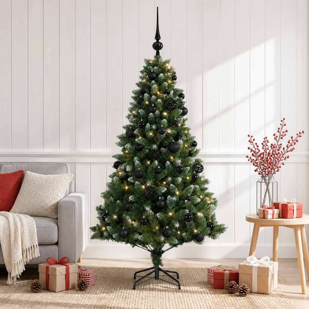 Artificial Christmas Tree with Bauble 120 cm 150 LEDs