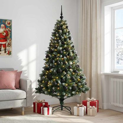 Artificial Christmas Tree with Bauble 210 cm 300 LEDs
