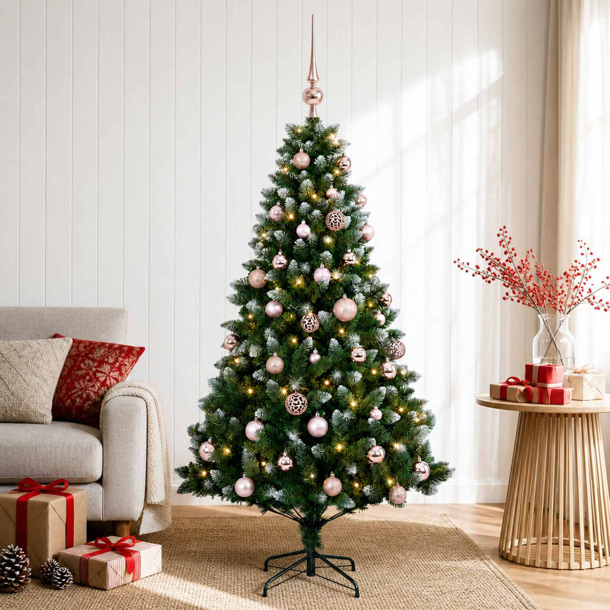 Artificial Christmas Tree with Bauble 120 cm 150 LEDs