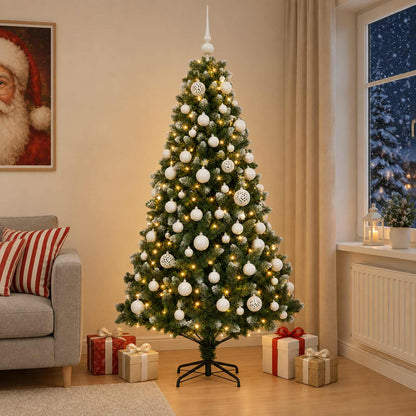 Artificial Christmas Tree with Bauble 210 cm 300 LEDs