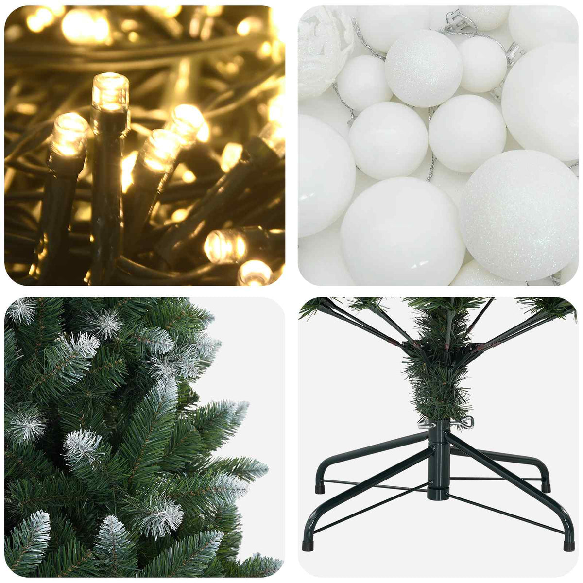 Artificial Christmas Tree with Bauble 210 cm 300 LEDs