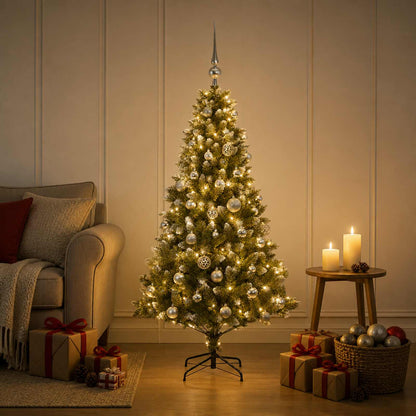 Artificial Christmas Tree with Bauble 150 cm 150 LEDs