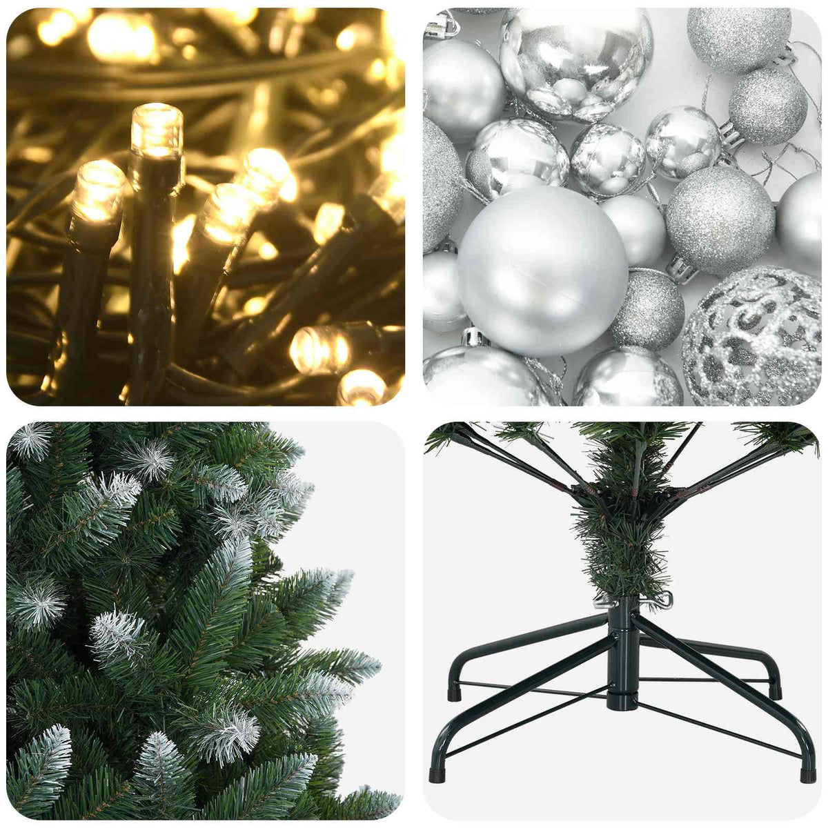 Artificial Christmas Tree with Bauble 240 cm 300 LEDs