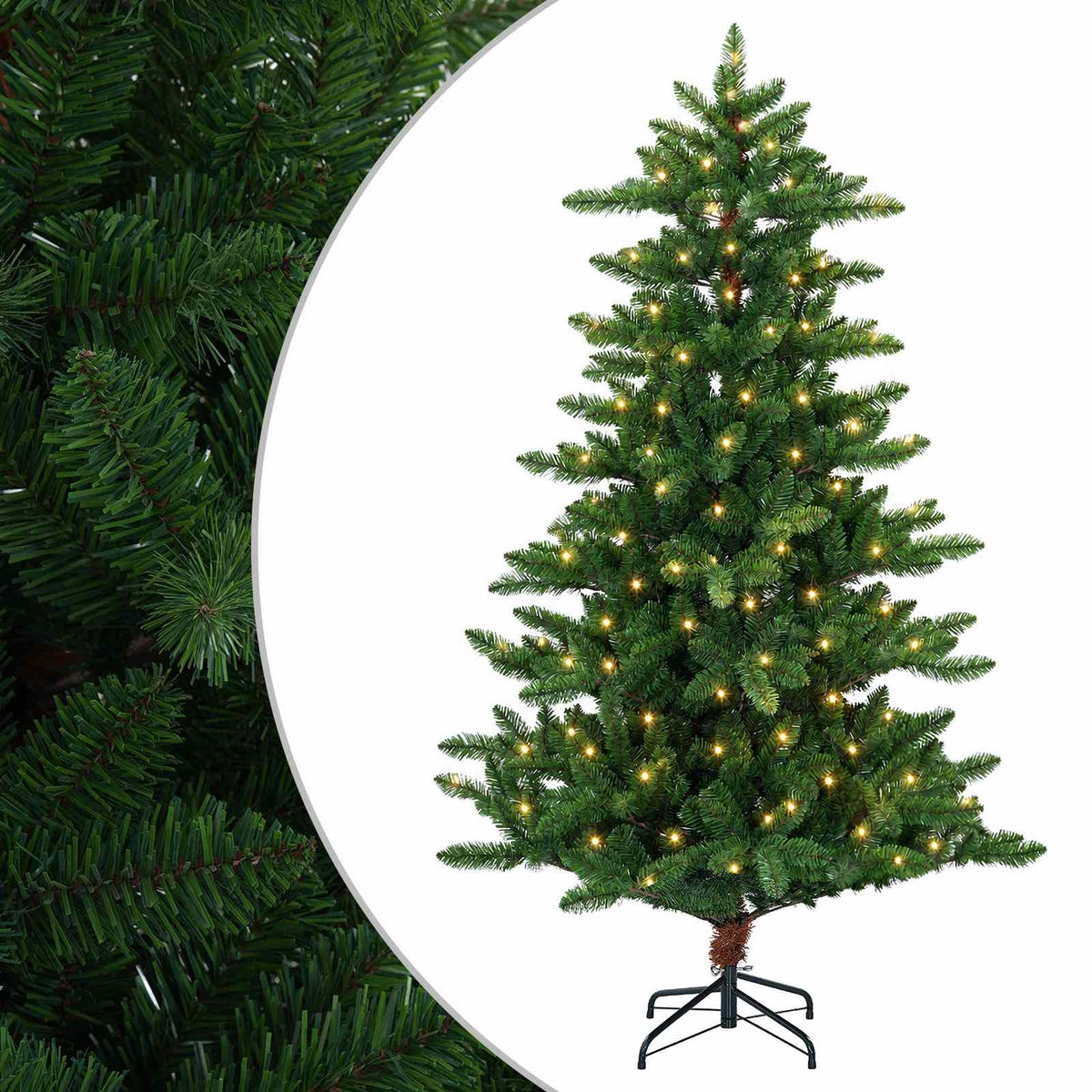Artificial Christmas Tree 120 cm 150 LEDs Warm White