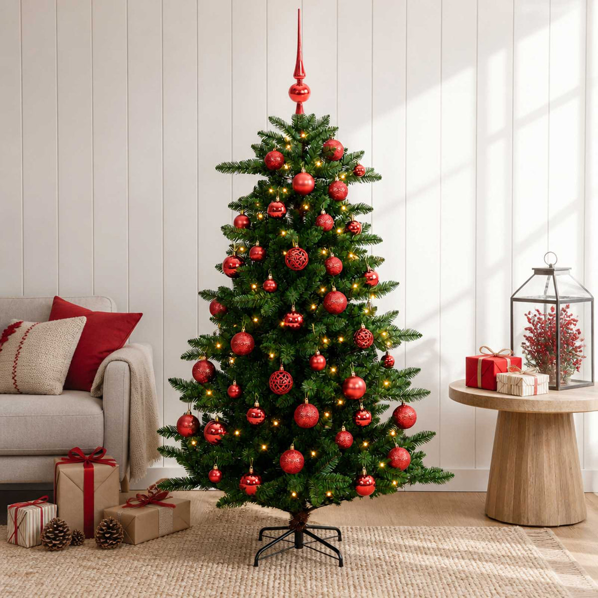 Artificial Christmas Tree with Bauble 150 cm 150 LEDs