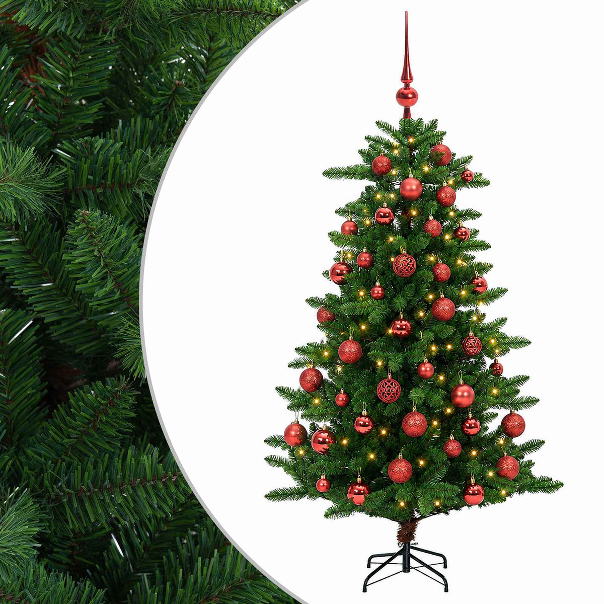 Artificial Christmas Tree with Bauble 150 cm 150 LEDs