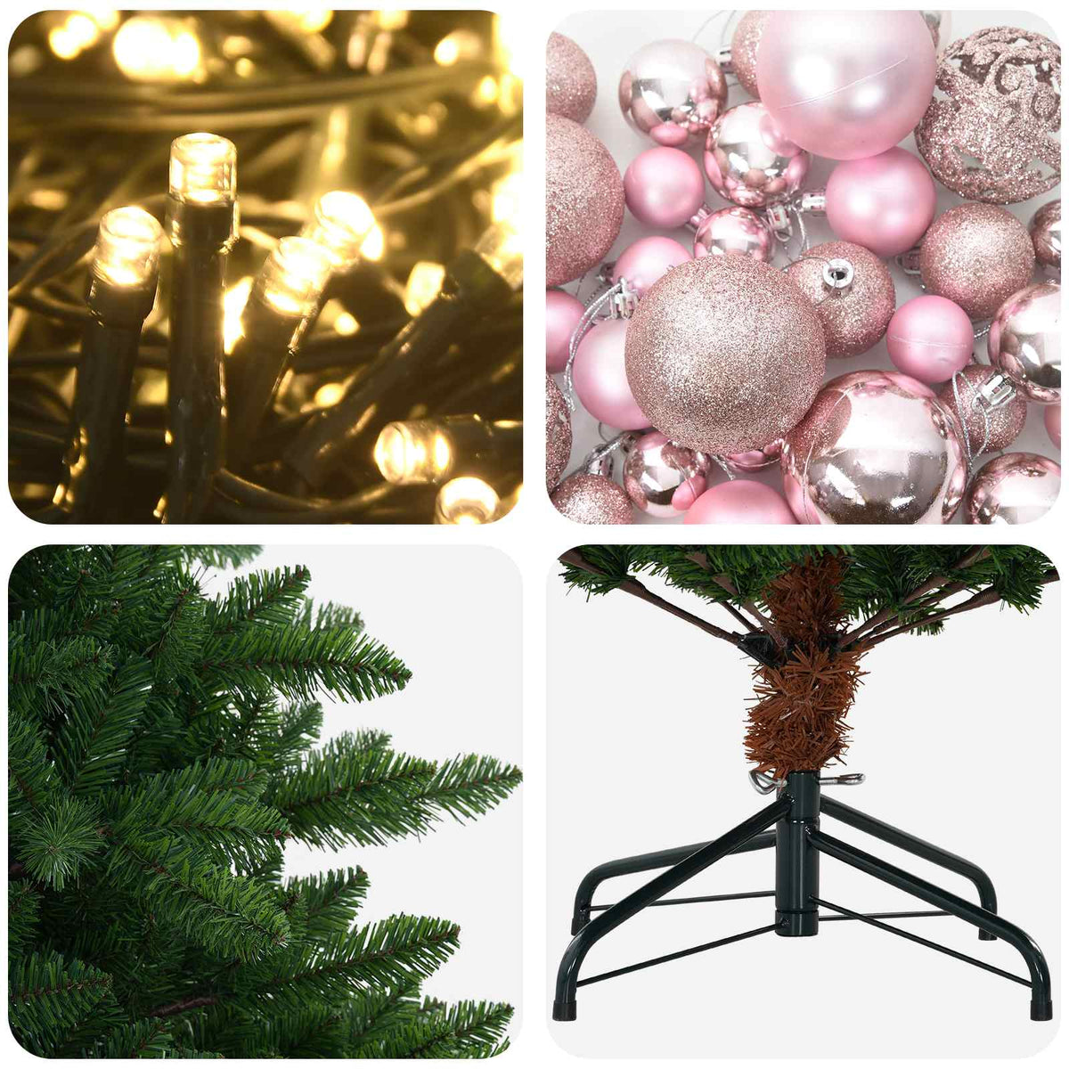 Artificial Christmas Tree with Bauble 180 cm 300 LEDs
