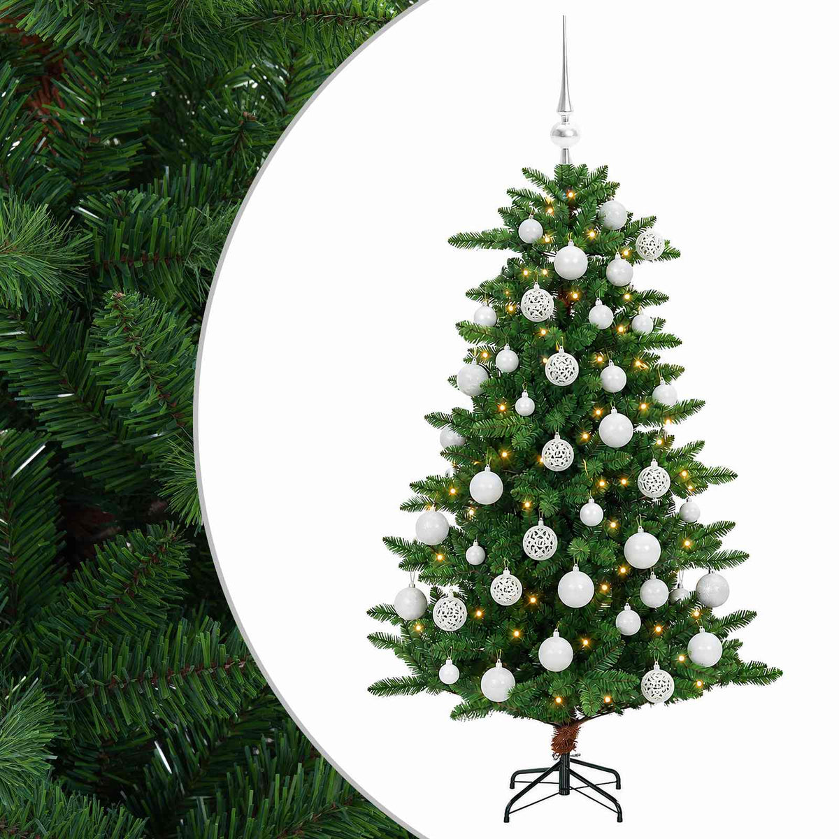 Artificial Christmas Tree with Bauble 150 cm 150 LEDs