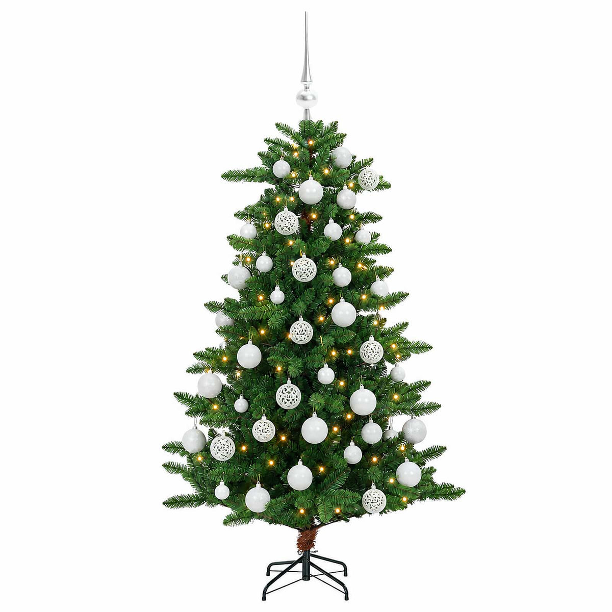 Artificial Christmas Tree with Bauble 150 cm 150 LEDs