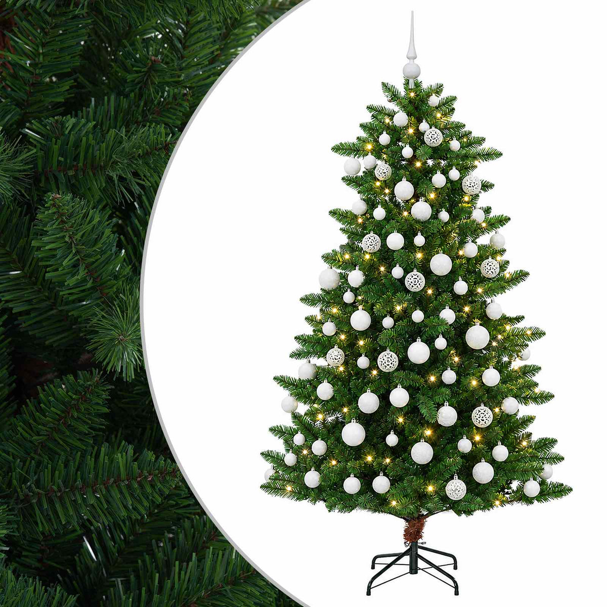 Artificial Christmas Tree with Bauble 180 cm 300 LEDs