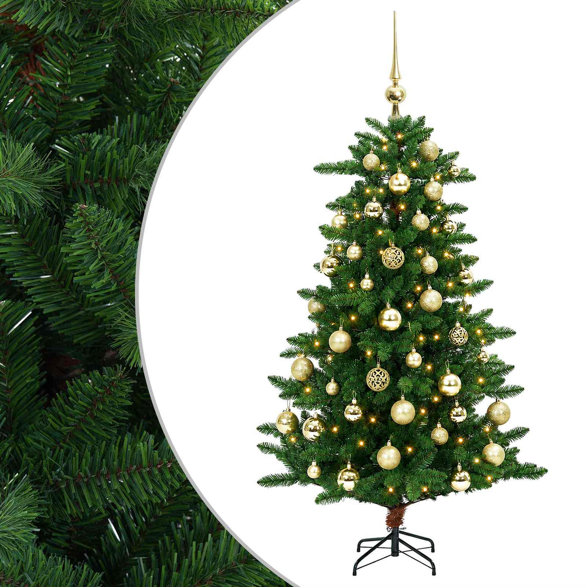 Artificial Christmas Tree with Bauble 120 cm 150 LEDs