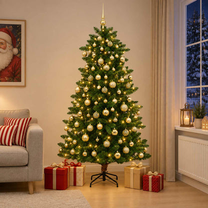 Artificial Christmas Tree with Bauble 180 cm 300 LEDs