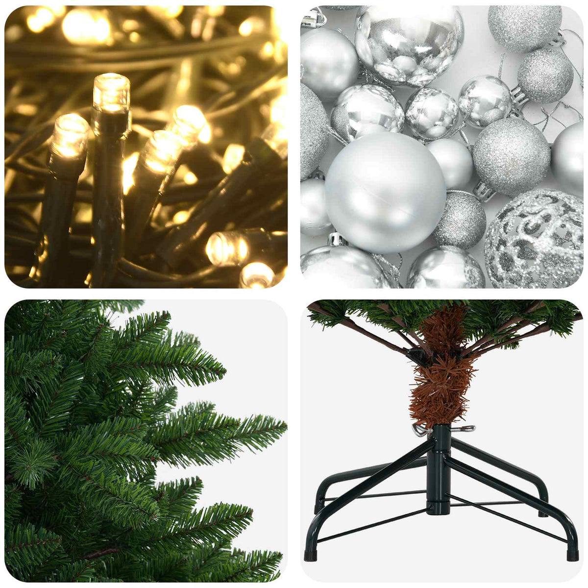 Artificial Christmas Tree with Bauble 120 cm 150 LEDs